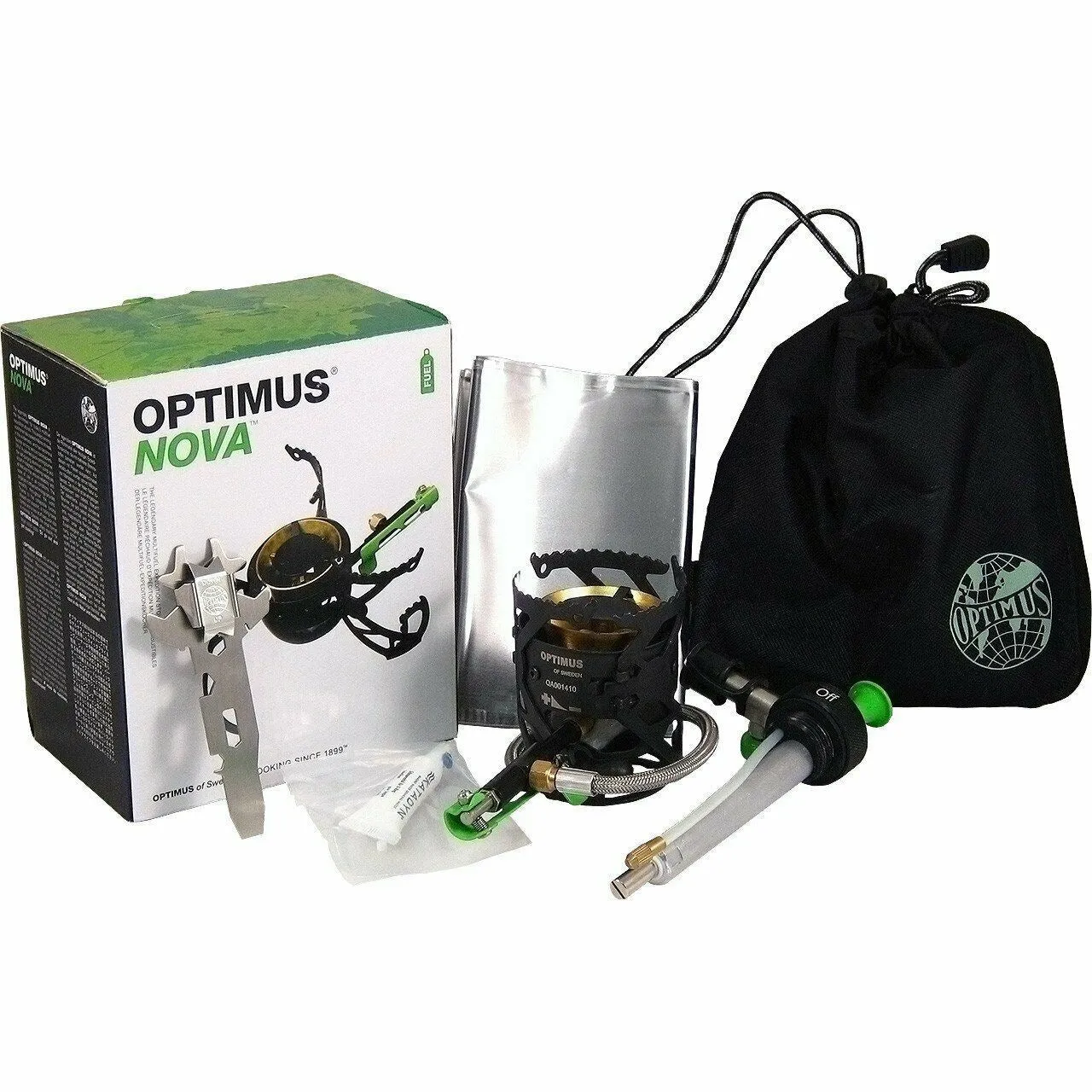 OPTIMUS NOVA Stove Multi Fuel Expedition Compact Light Weight Base Camp Woods