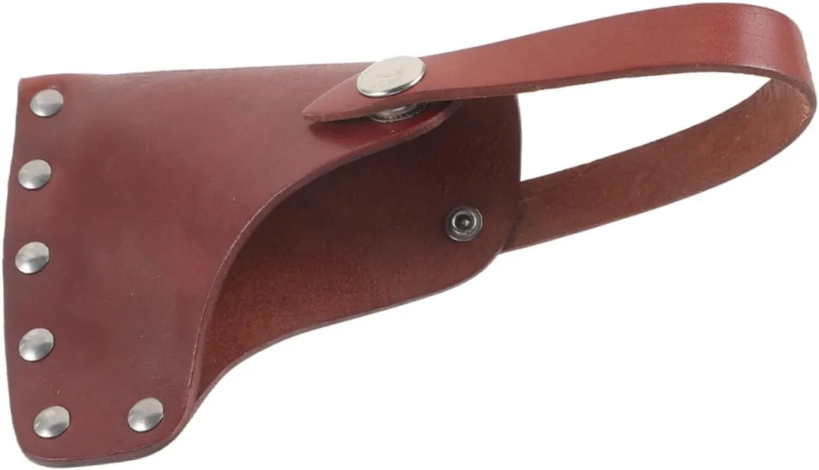 Outdoor Axe Head Cover Leather Hatchet Sheath for Camping Durable Protection Easy Snap Closure Portable Design for Quick Access Hiking and Hunting Scenarios