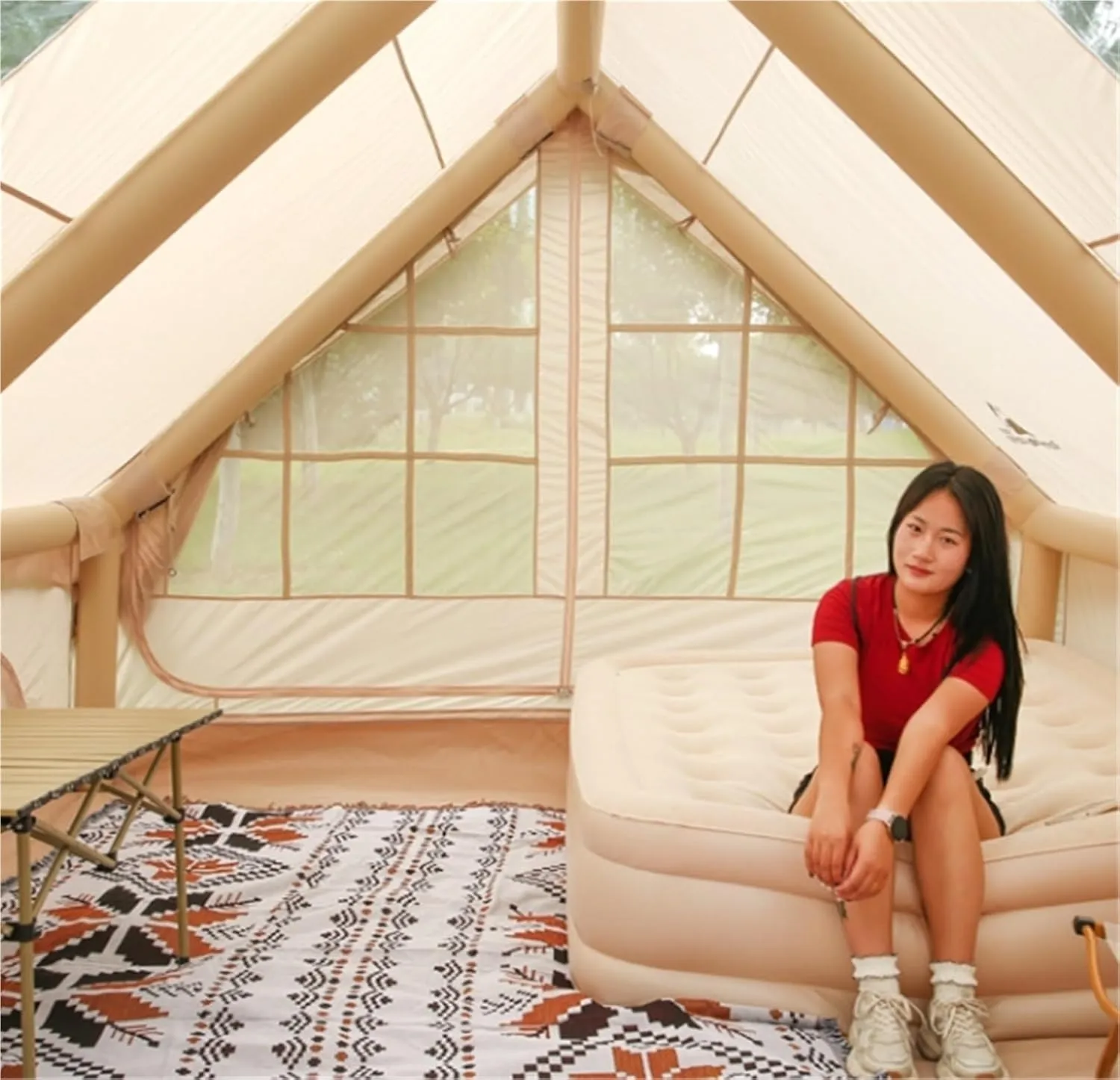 Outdoor Camping Inflatable Tent Thick Portable Rainproof Camping
