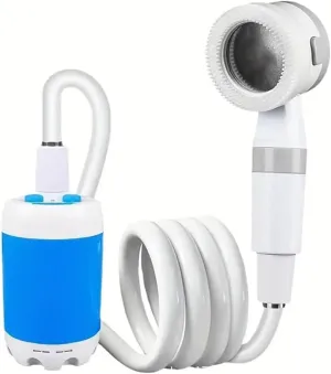Outdoor Camping Shower Portable Electric Shower Gadgets Waterproof 5000mAh Rechargeable Battery Powered for Hiking Traveling