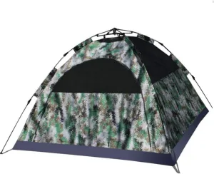 Outdoor Camping Tent for 3-5 Person, Waterproof Hiking Tent Camouflage Backpacking Tent Pop Up Tent Anti UV for Travelling Beach BBQ Park Fishing Instant Sun Shade Canopy