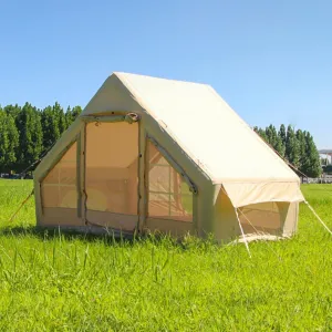 Outdoor Inflatable Tent, Thickened Oxford Cloth Large Space Camping Overnight Travel Equipment Rainproof Small House