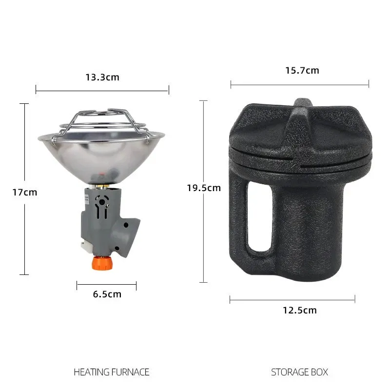 Outdoor Portable Mini Heater Winter Camping fishing tent Stove Gas Burner Heating Survival Equipment Windproof Stainless Steel