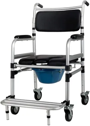 Padded Seat Transfer Bench, Shower Stool Shower Chair Wheelchair Creative Lightweight Folding Toilet Multi-Function Wheeled Wheelchair Wheelchair Shower Chair Shower Bench,Transfer Bench
