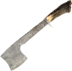PAL 2000 KNIVES Custom Handmade Damascus Steel Axe - Hatchet Tomahawk Axe, Knife, Solid Rose Wood Handle - Inch - Ax