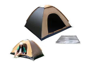 Person Tent Tent for Luxurious Picnic Hiking Camping Pop-Up Brown Travel 1-2 Tent High-value