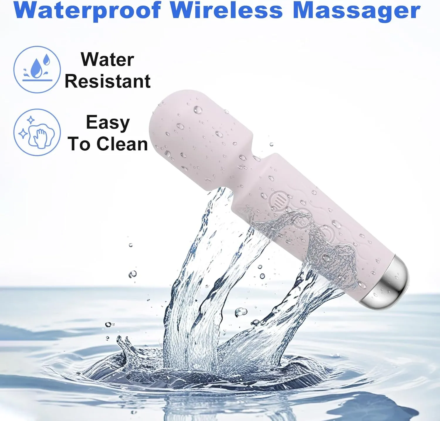 Personal Massager, Handheld Micro Wireless Massager, Small & Powerful, Waterproof Portable, Suitable for Relieving Neck, Leg and Shoulder Pain, Purple