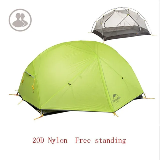 Persons 2 Door-to-door delivery Layer 20D Fabic Expedited delivery Mongar Tent Nylon Tent Camping NH17T007-M  Naturehike Season Waterproof for  3 Double