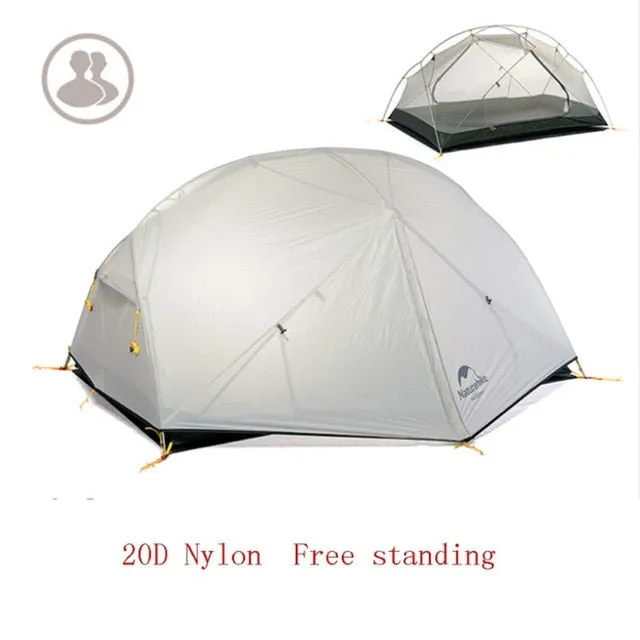 Persons 2 Door-to-door delivery Layer 20D Fabic Expedited delivery Mongar Tent Nylon Tent Camping NH17T007-M  Naturehike Season Waterproof for  3 Double