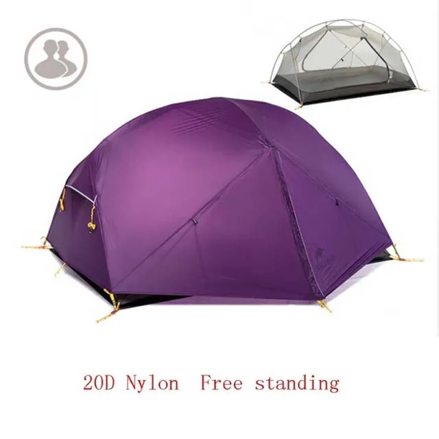 Persons 2 Door-to-door delivery Layer 20D Fabic Expedited delivery Mongar Tent Nylon Tent Camping NH17T007-M  Naturehike Season Waterproof for  3 Double