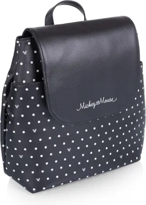 PICNIC TIME Disney Mickey Mouse Downtown Mini Cooler Backpack, Insulated Lunch Bag, Stylish Beach Bag Soft Cooler, (Black)