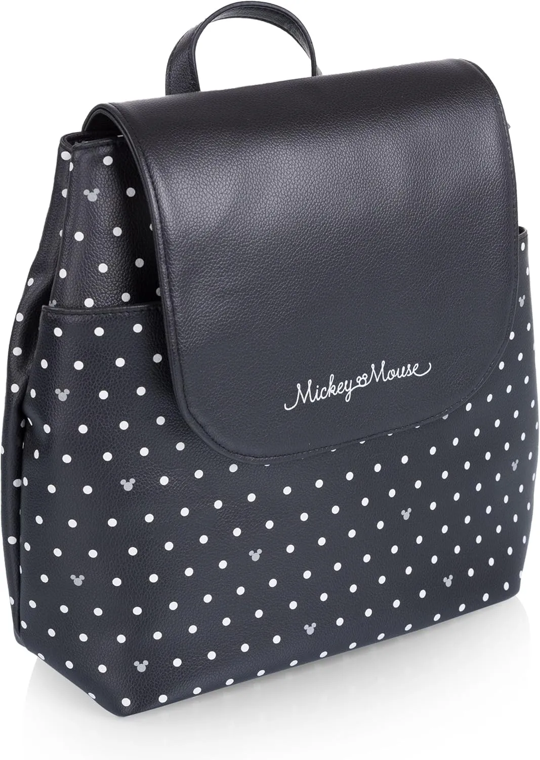 PICNIC TIME Disney Mickey Mouse Downtown Mini Cooler Backpack, Insulated Lunch Bag, Stylish Beach Bag Soft Cooler, (Black)