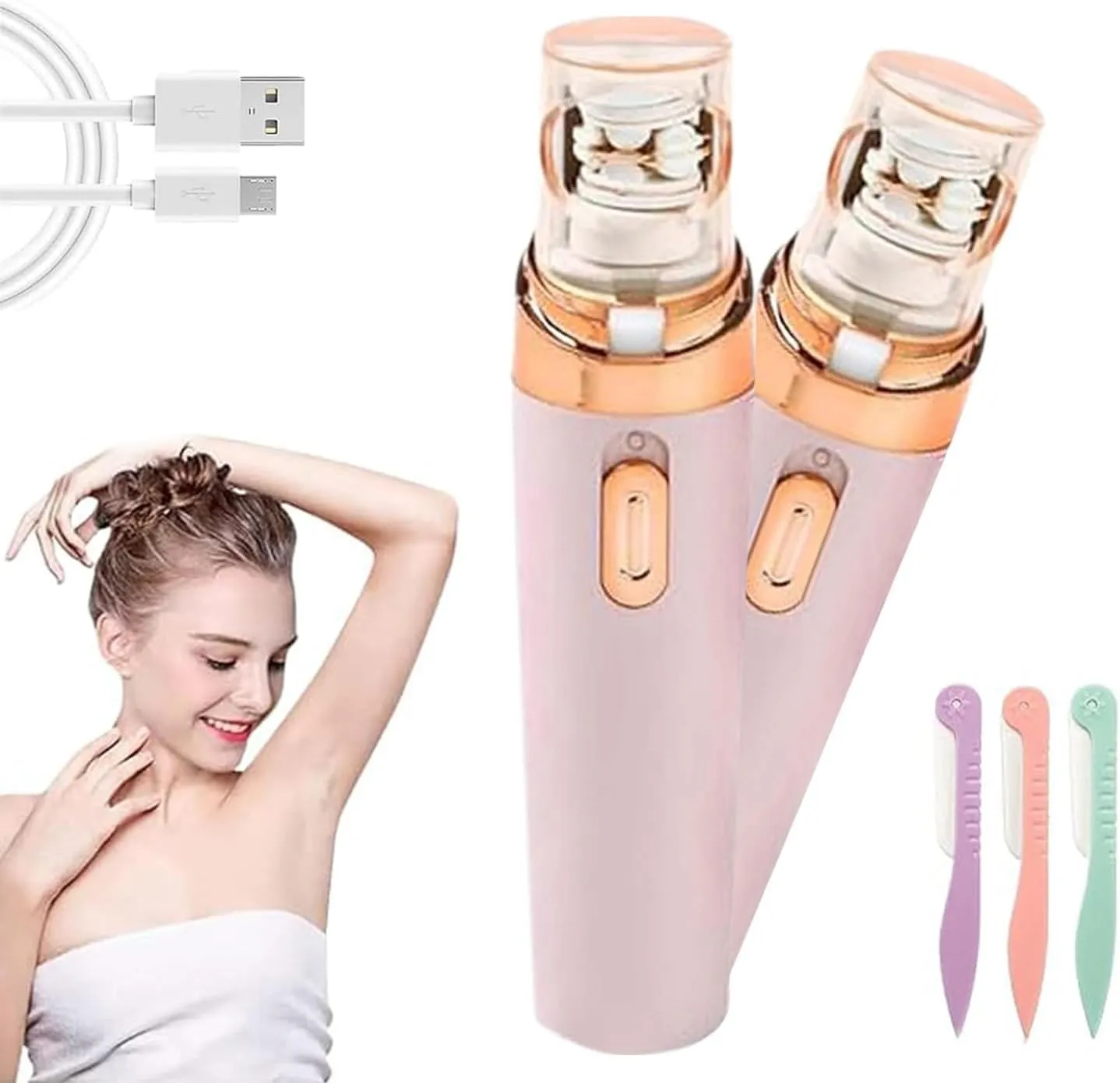 Pluzy Epil Pro 3.0 Women Face Epilator, 2025 New Pluzy Facial Hair Divice for Women, Rechargeable Hair Removal Suitable for Face,Body, Legs, Underarm (Pink)