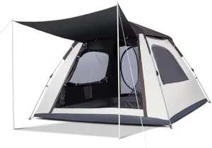 Pop Up Camping Tent for 3-4 Persons, Waterproof Family Tent with Instant Cabin Tent Superior Rainproof for Camping, Hiking, Hiking and Festivals