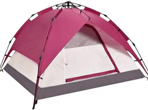 Pop Up Tent, Camping Instant Automatic 3-4 People Outdoor Tent, Waterproof Lightweight Dome Outdoor Tent,Camping Fishing Picnicing,Red