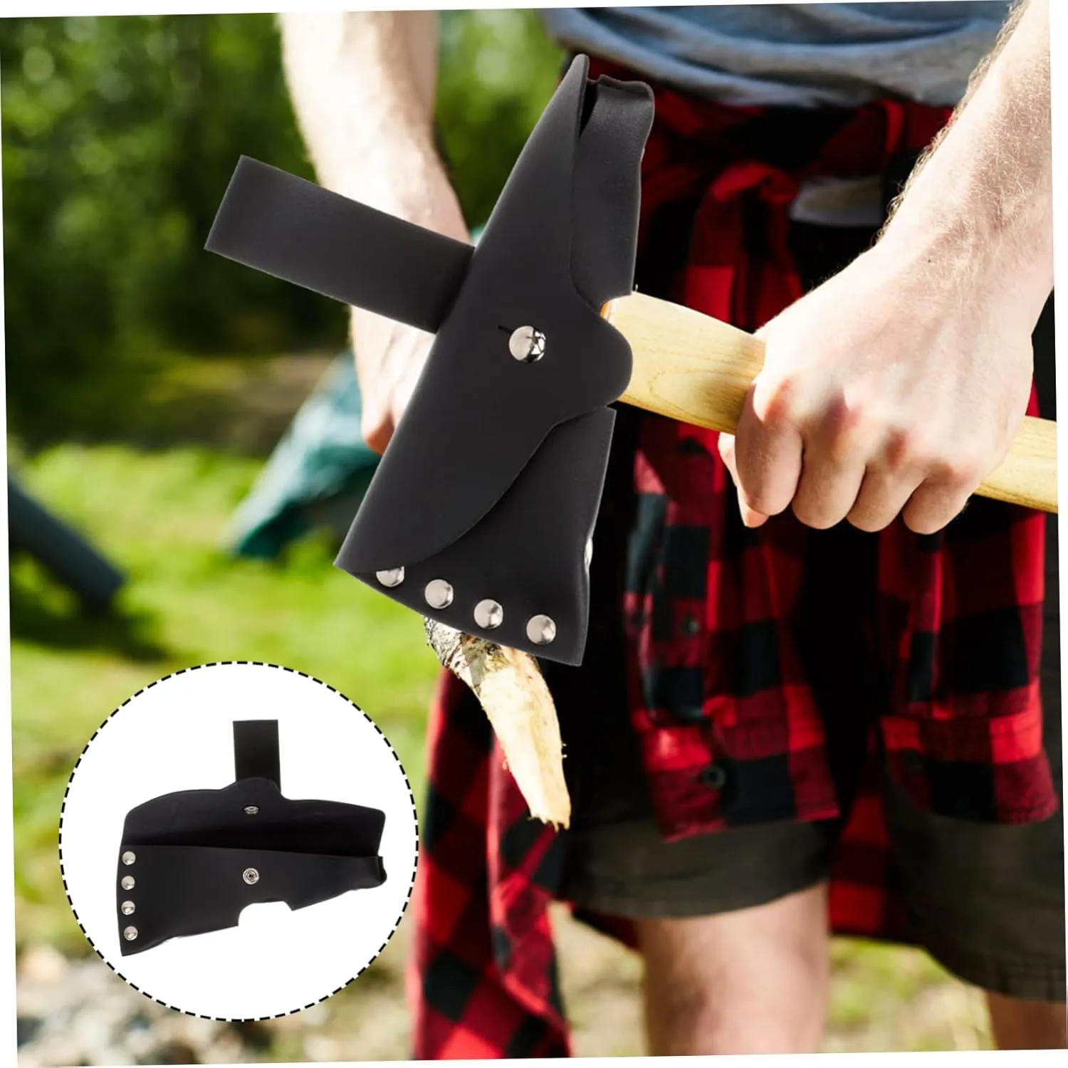 Portable Axe Full Grain Protective Cover for Hatchets Axe Sleeve Tool Storage Present for Camping Enthusiasts