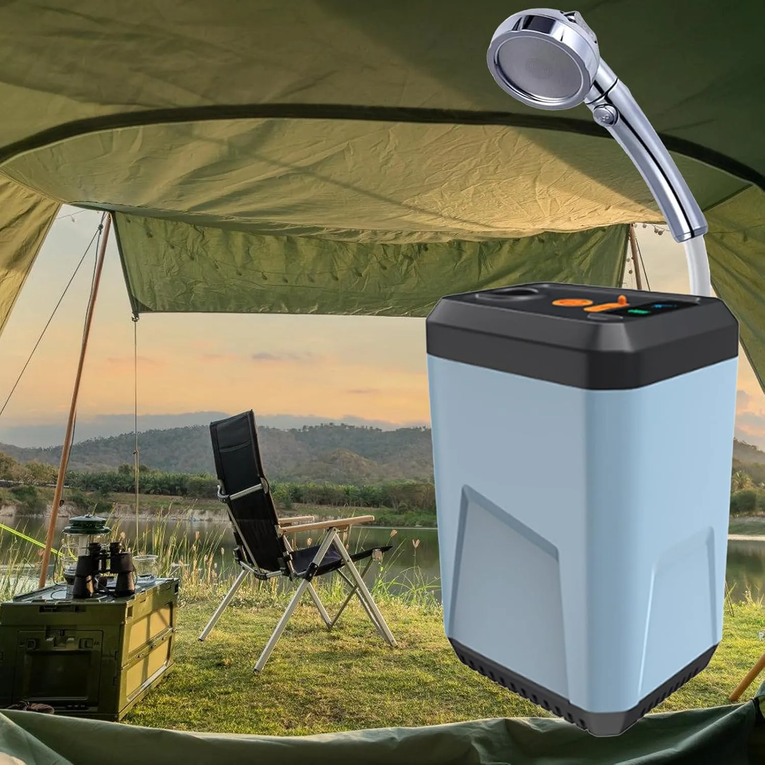 Portable Camping Shower Pumps Outdoor Rechargeable Electric Shower Pumps for Camping Car Washing Gardening Enduring