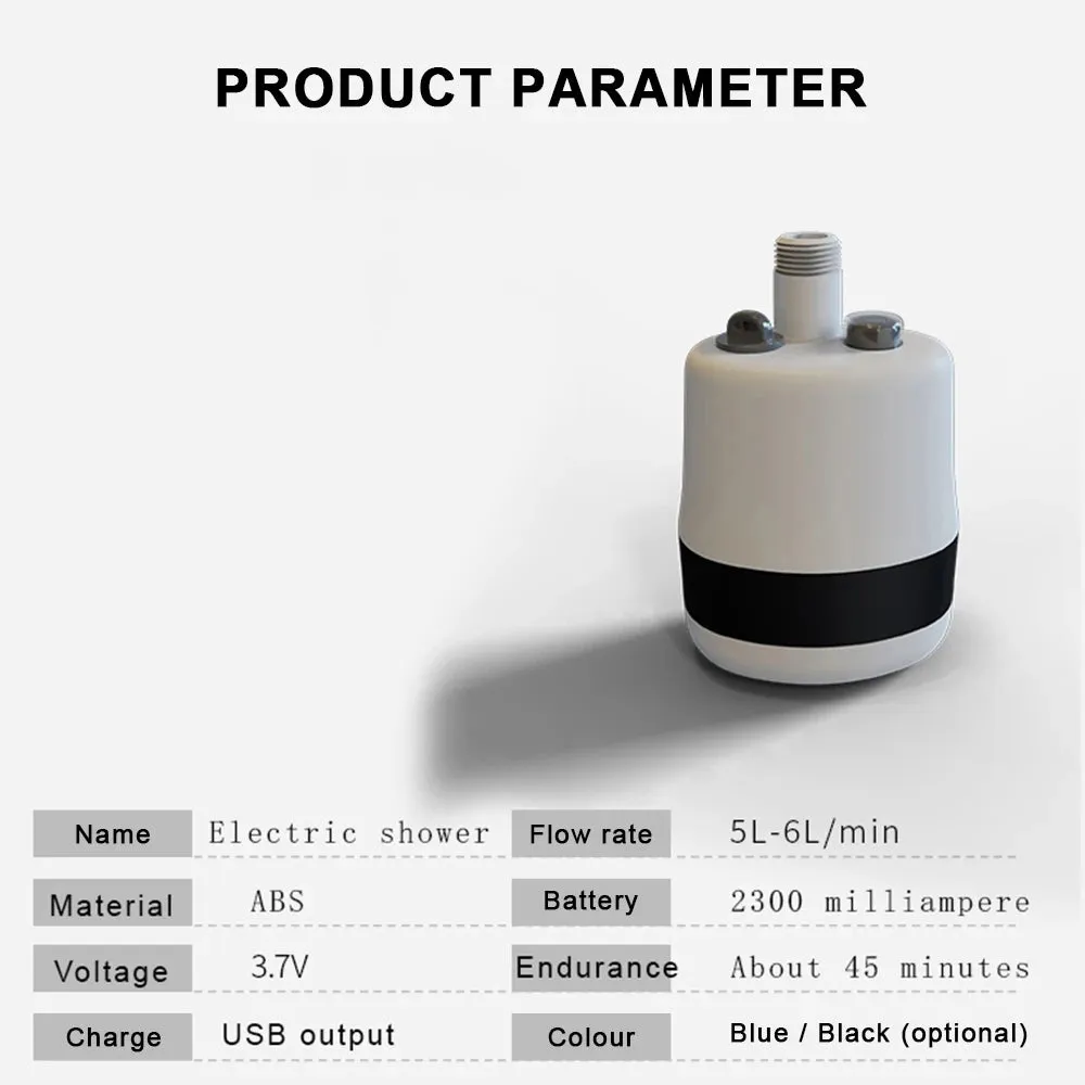 Portable Camping Shower, USB Rechargeable Electric Water Pump