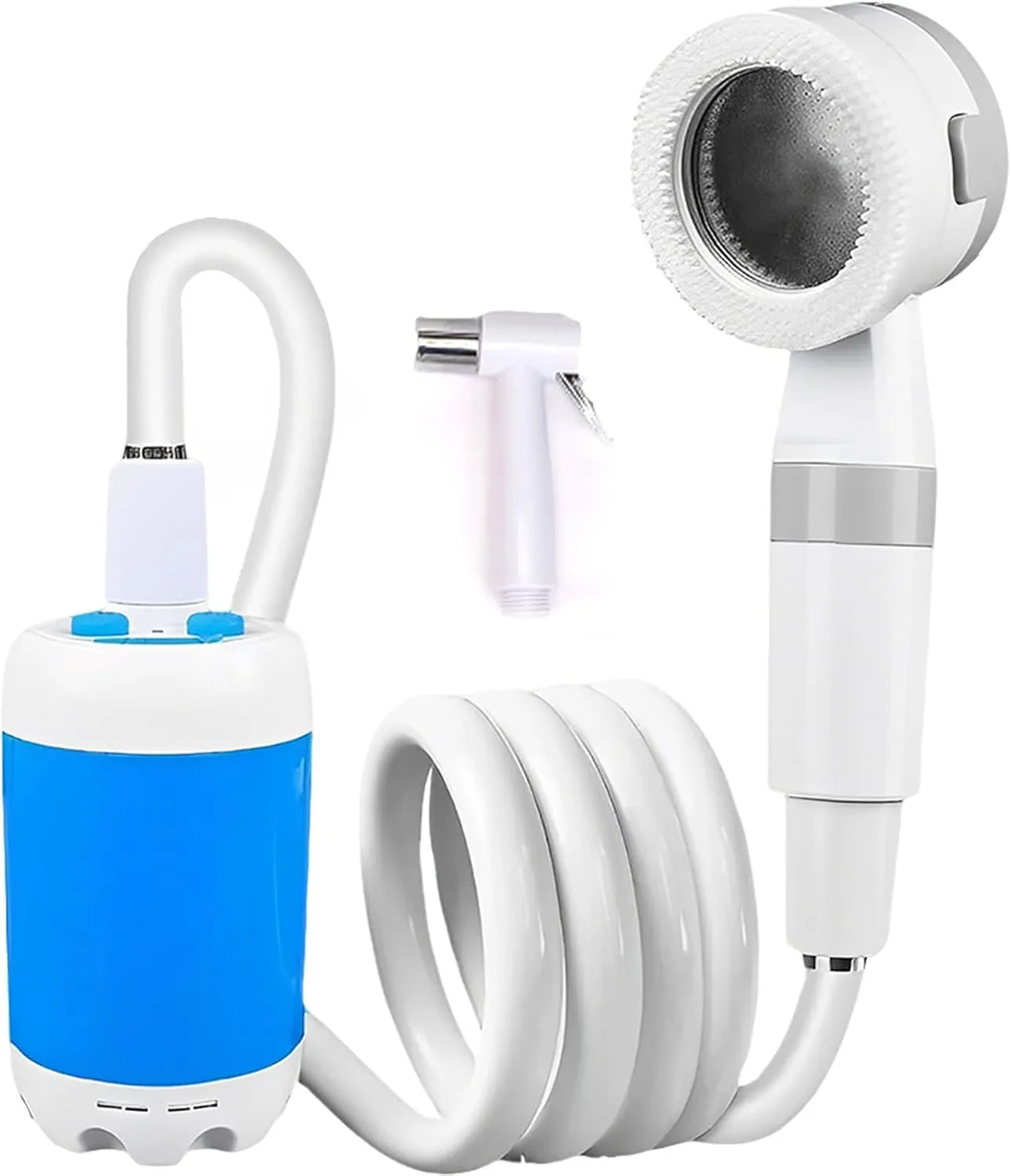 Portable Camping Shower with Rechargeable Pump, 2025 New Digital Display Electric Shower, Lightweight Camping Shower Pump, Easy-to-use Outdoor Shower Pump for Travelers (Car washing nozzle)