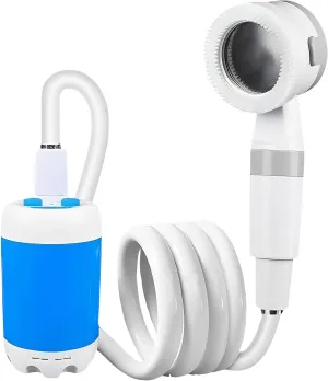 Portable Camping Shower with Rechargeable Pump, 2025 New Digital Display Electric Shower, Lightweight Camping Shower Pump, Easy-to-use Outdoor Shower Pump for Travelers (Regular style)