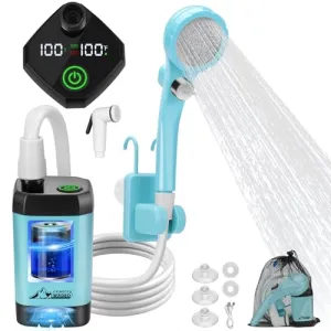 Portable Camping Shower,Upgraded Outdoor Shower w/ Fahrenheit Display
