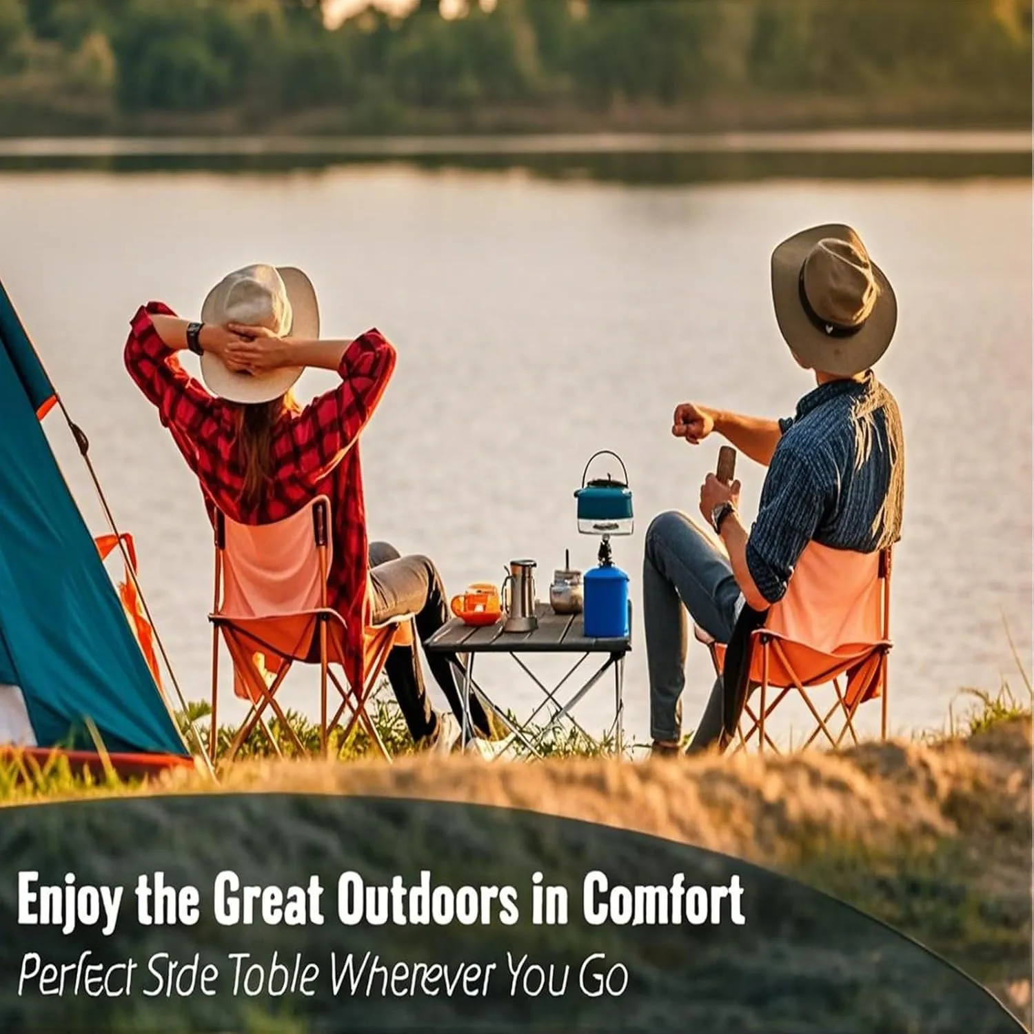 Portable Camping Table, Ultralight Aluminum Folding Table with Carry Bag, Perfect for Picnic, Beach, Travel, BBQ, and Outdoor Cooking Black 120×55×50cm/47×21×19.7in