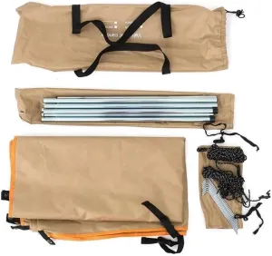 Portable Car Shelter Shade Camping Side Car Roof Top Tent Anti-UV Sunshade Waterproof Awning Parasol Rain Canopy,Khaki