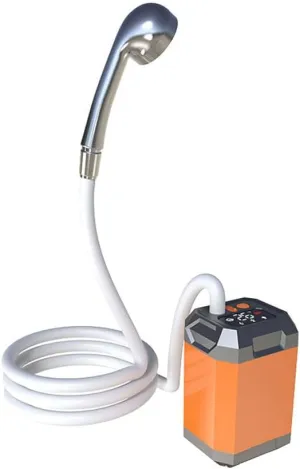 Portable Cordless Camping Shower, Outdoor Electric Shower Pump with Rechargeable Battery and Digital Display, Large Capacity Shower for Hiking, Traveling, Beach