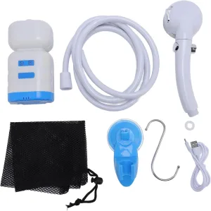 Portable Handheld Camping Shower, 8000mAh Battery Rechargeable 3 Spray Modes Adjustable Outdoor Shower for Travel Hiking Car Pet