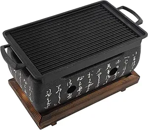 Portable Mini BBQ Grill with Non-Stick Aluminum Tray, Tabletop Cooking for Burgers, Meat, Skewers, Ideal Outdoor Camping and Picnic