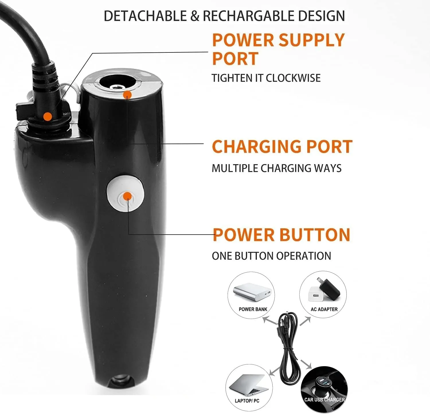 Portable Outdoor Camp Shower Camping Shower Pump Rechargeable Portable Shower Head for Camping Beach Swimming Hiking Traveling