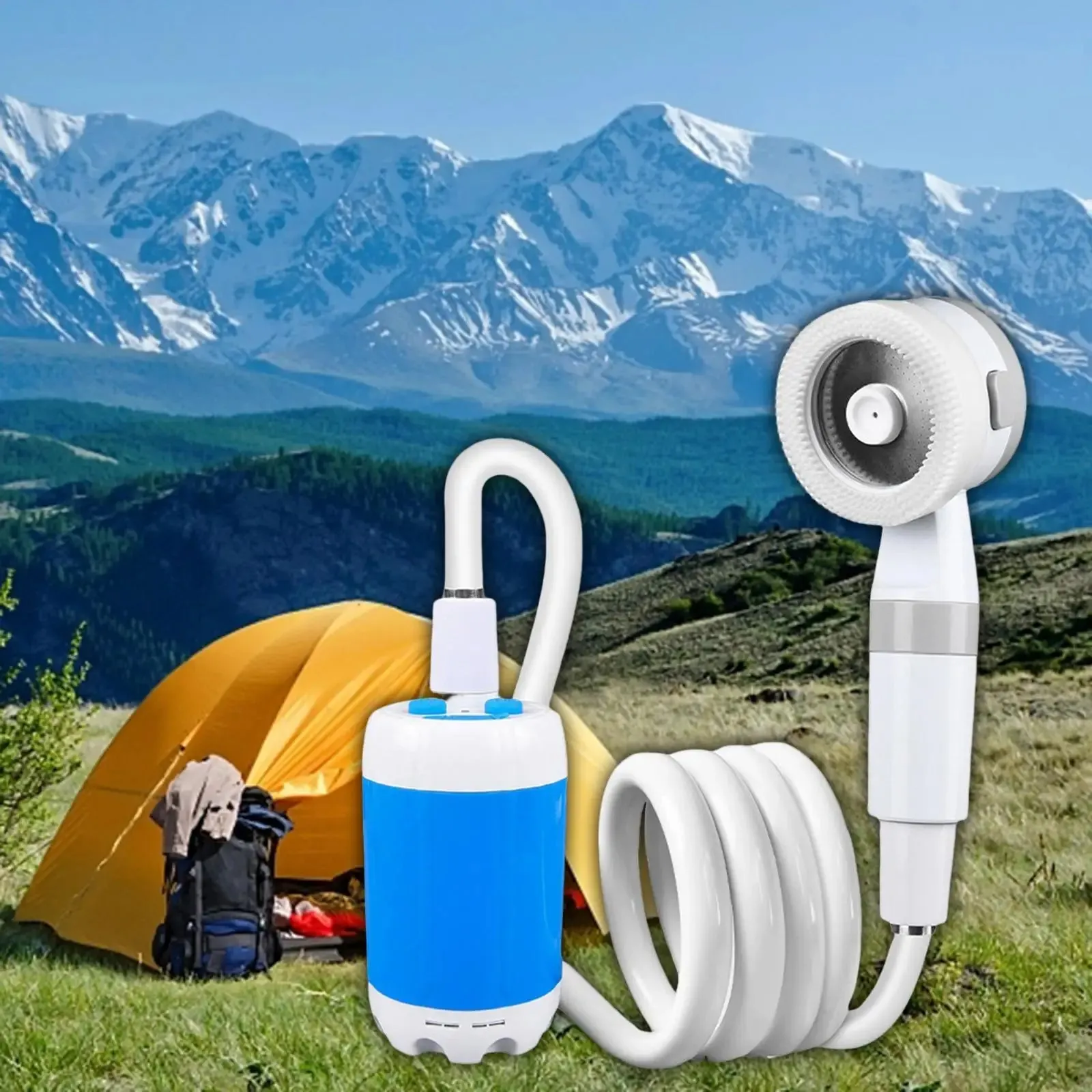 Portable Outdoor Electric Shower Set – Handheld Camp Shower for Travel, Hiking & Gardening