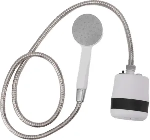 Portable Shower, 2200mAh Battery Camping Shower with 4.9Ft Hose, Compact Handheld Outdoor Shower Pump, Rechargeable Battery Powered for Travel