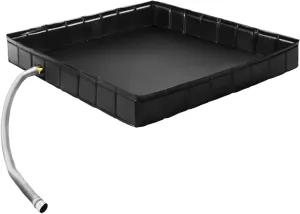 Portable Shower Base 41x41x5 Inch Portable Shower Pan with Drain Pipe & Clamp Foldable PVC Base for Camping, Travel, Outdoor Outdoor Camping
