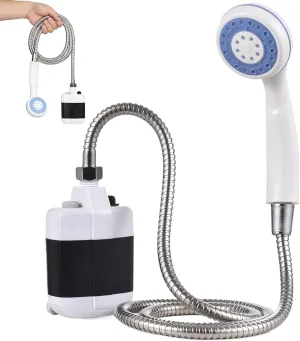 Portable Shower Camping Shower Pump USB Rechargeable Outdoor Shower Waterproof Portable Shower Pump with Shower Head for Hiking, Backpacking, Travel, Beach, Pet, Outdoor Shower