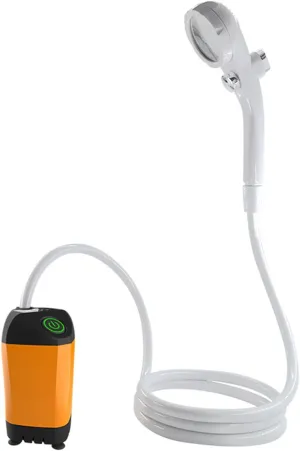 Portable Shower for Camping, Outdoor Electric Shower Rechargeable Pump with Intelligent Digital Display, Camping Shower Head Nozzle for Camping, Hiking, Traveling