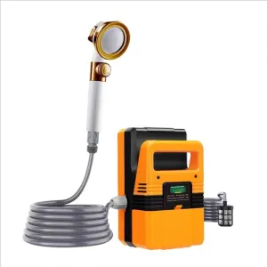 Portable Shower for Camping, Outdoor Electric Shower Rechargeable Pump,Camping Shower Head Nozzle,with Removable Hose and Shower Head