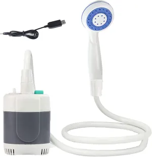 Portable Shower for Camping, Portable Camping Shower, Rechargeable Portable Outdoor Shower Head with Hose, 2 Travel Shower Heads, 6ft Hose