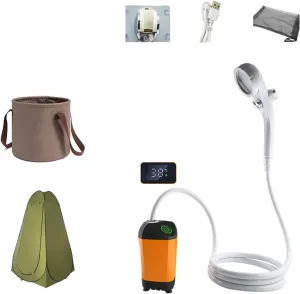 Portable Shower for Camping Portable Camping Shower with Electric USB Rechargeable Battery Outdoor Camping Shower Pumps