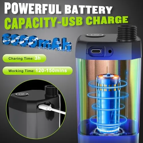 Portable Shower for Camping,6000mAh Rechargeable Camping Shower