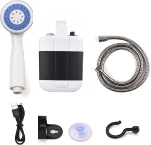 Portable Shower Pump Portable Camping Shower Outdoor USB Rechargeable Electric Shower Pump for Camping Car Washing Gardening Pet Cleaning