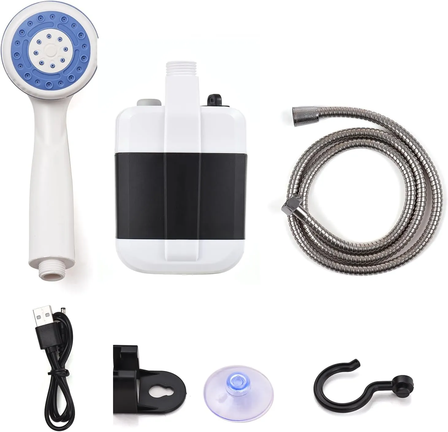 Portable Shower Pump Portable Camping Shower Outdoor USB Rechargeable Electric Shower Pump for Camping Car Washing Gardening Pet Cleaning