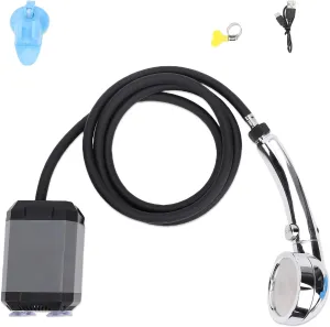 Portable Shower Rechargeable 5400mAh Battery, Real Time Temp Monitoring, Silent Design for Camping, Travel, Cleaner Safer Showering