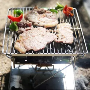 Portable Stainless Steel BBQ Folding BBQ Outdoor BBQ Camping Picnic Barbecue Tool Barbecue Accessories