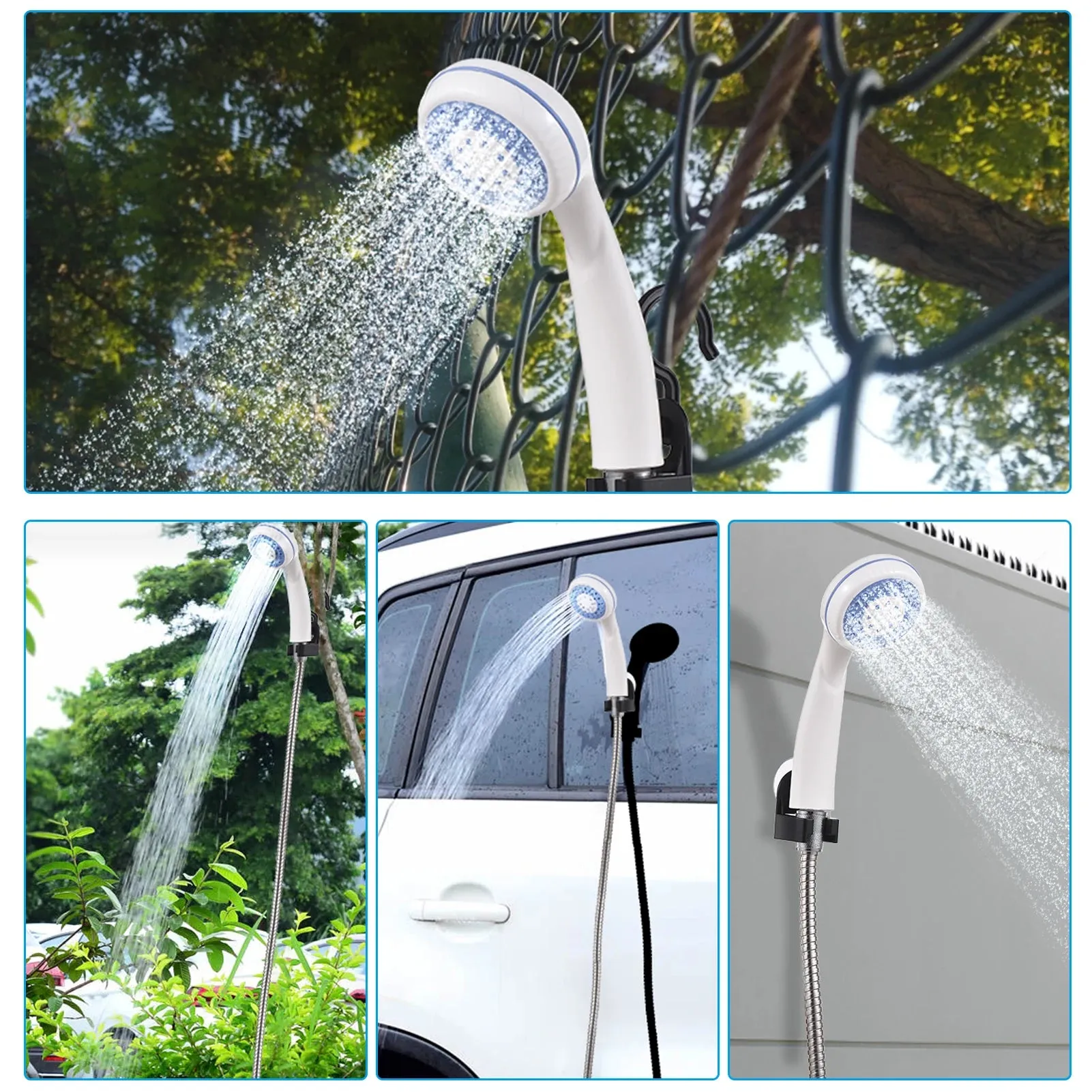 Portable USB Rechargeable Camping Shower Pump - Electric Shower for Camping, Car Washing, Gardening, Pet Cleaning