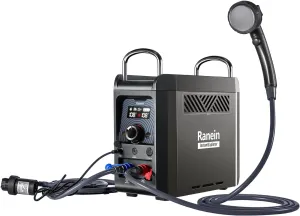 Portable Water Heater for Camping, Propane On-Demand Camp Water Heater with 4000mAh 1.5h Rechargeable Built-in Battery, Compact Outdoor Instant Hot Shower Heater