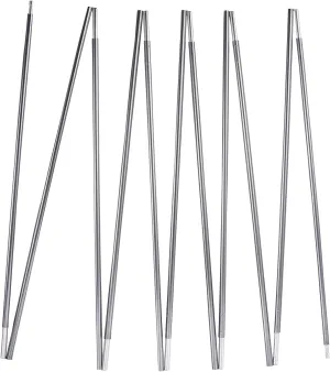 Preassembled Tent Poles, Gray Tent Poles Replacement, 7001 T6 Heated Aluminum Tent Poles, 2 Poles Pack