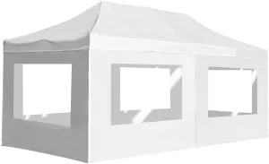 Professional Folding Party Tent with Walls Aluminum 19.7'x9.8' White,Elite Party Tent: Your Ultimate Shade and Shelter Solution for Unforgettable Outdoor Gatherings Outdoor Structures