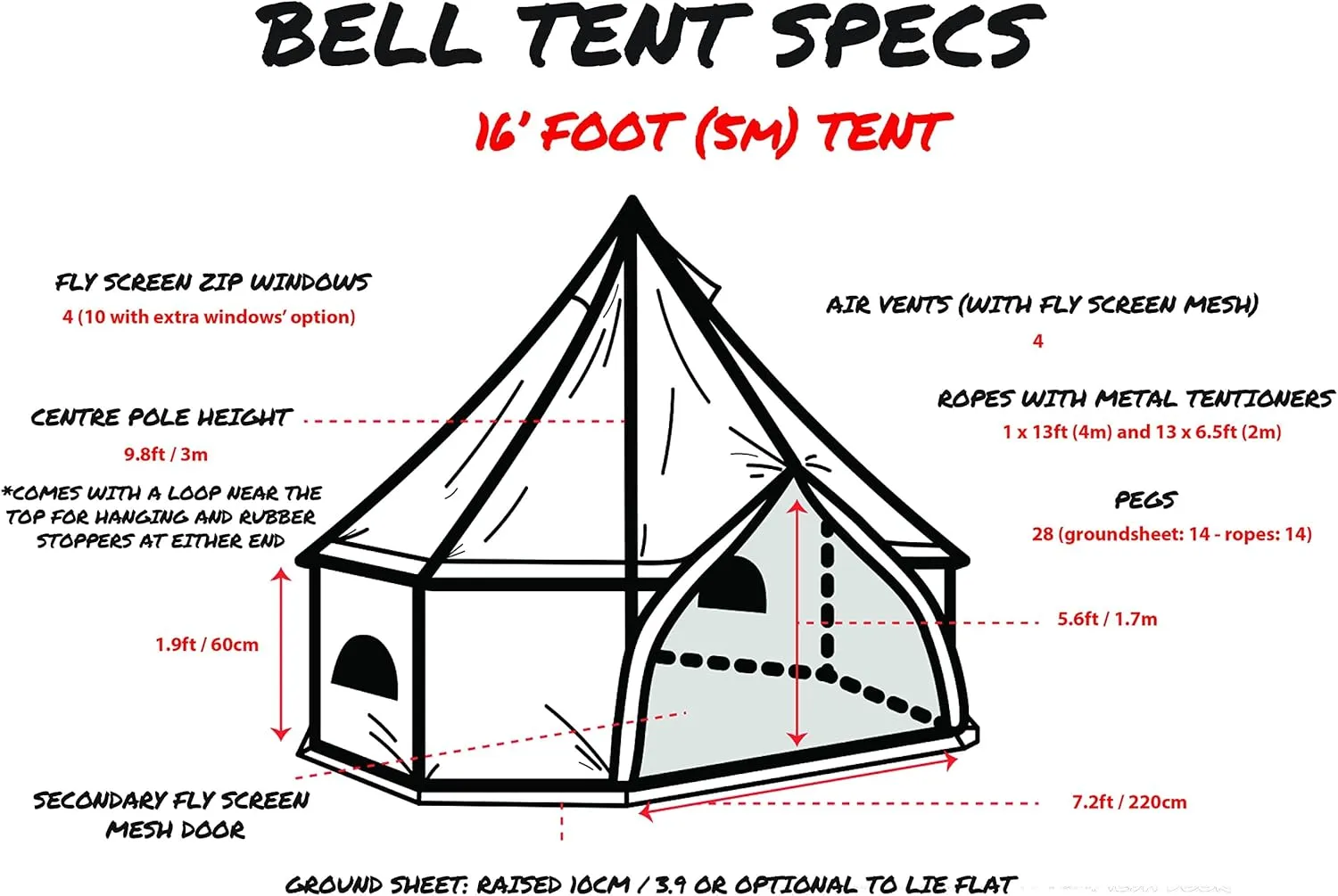 Psyclone Tents for Family Camping, Glamping, Hiking and Festival