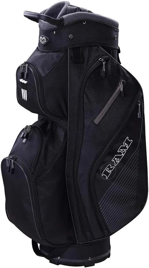 Ram Golf Lightweight Cart Bag with 14 Way Dividers Top